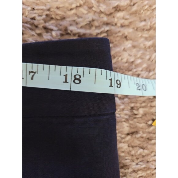 Eileen Fisher Organic Linen Pants Wmn L Blue Career Casual Straight Leg Minimal - Picture 9 of 13